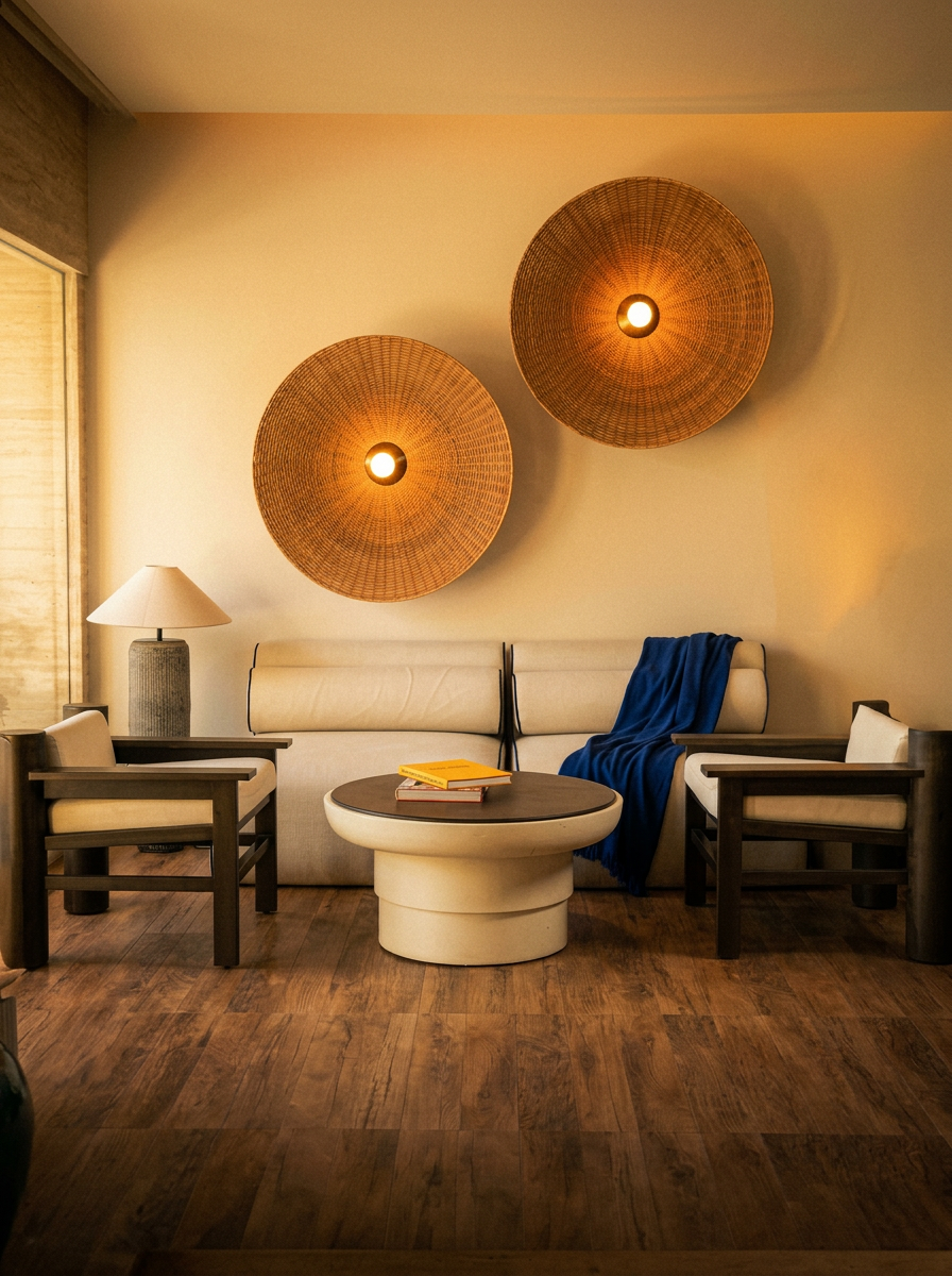 Arched windows and deep blue banquette inside Thawa
